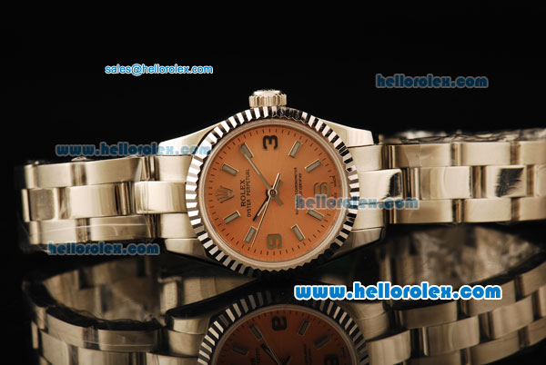 Rolex Oyster Perpetual Automatic Movement Full Steel with ETA Coating Case and Stick Markers/Arabic Numerals - Click Image to Close